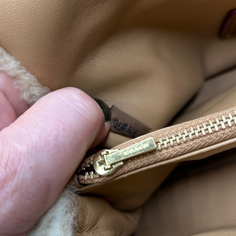 Coach Shearling Beige Fur Pillow Tabby Shoulder Crossbody Bag - Picture 12 of 16